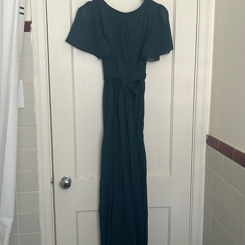 Baltic Born Emerald Green Maxi Dress with Knot Front